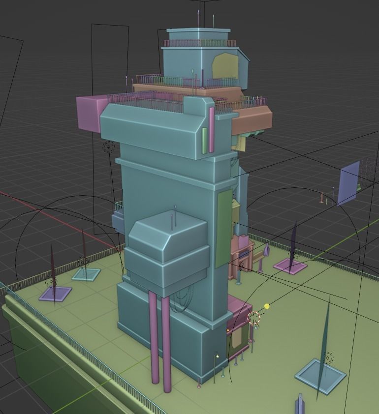 ABC Lettered Buildings - 36 Days of Type 3D model_18