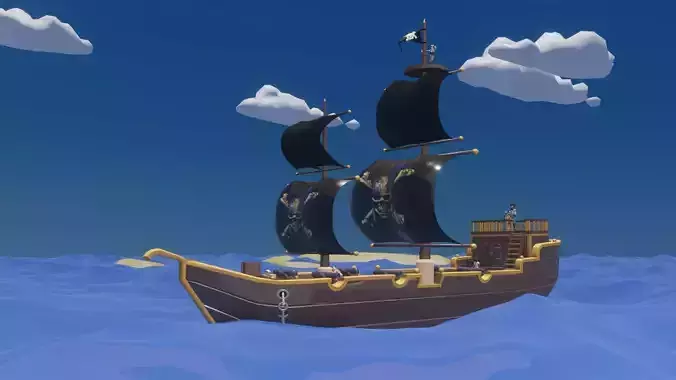 LowPoly pirate ship