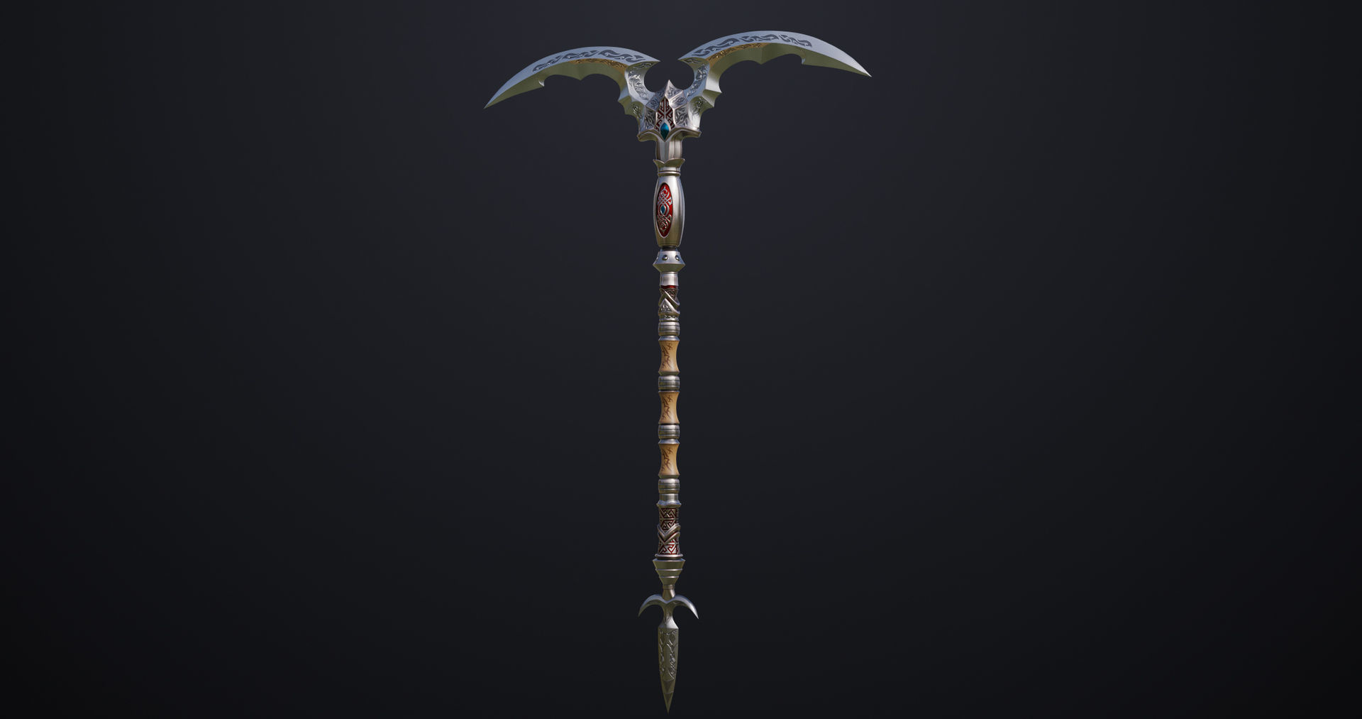 Battle Axe 05 All PBR Unity UE Textures Included Low-poly 3D model_4