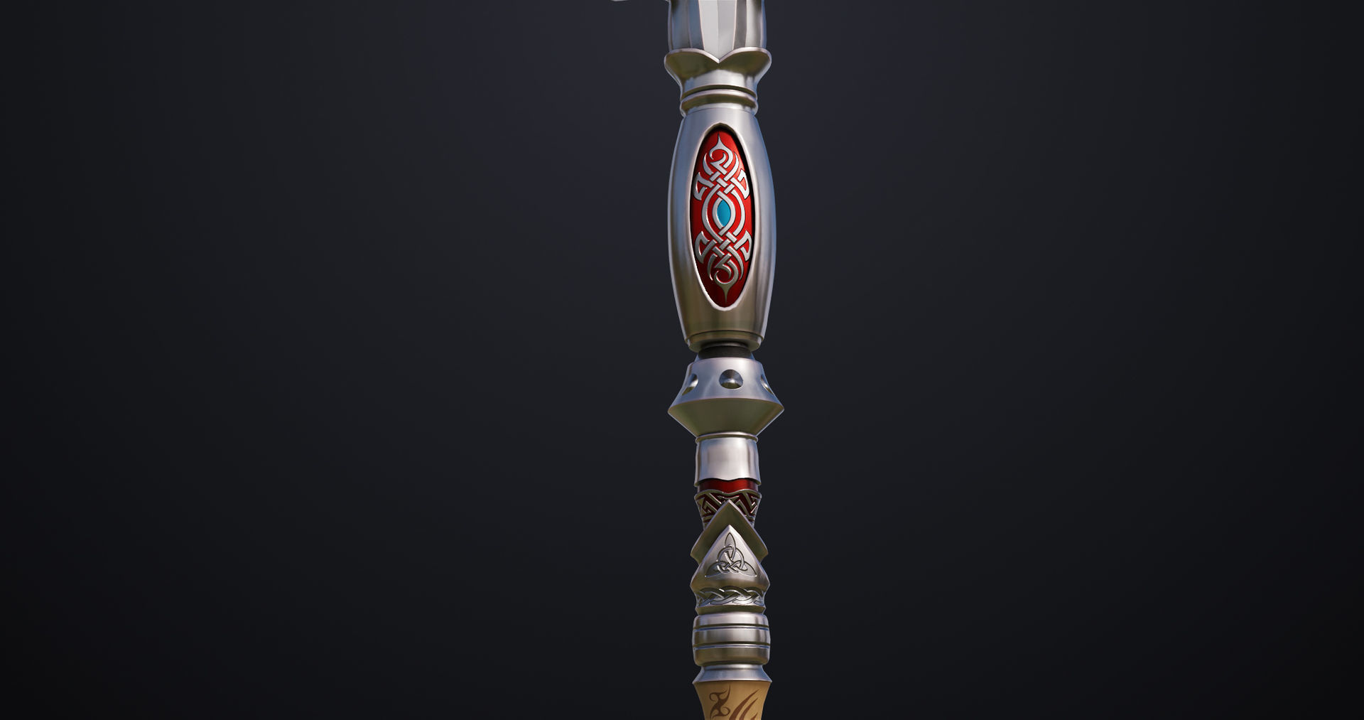 Battle Axe 05 All PBR Unity UE Textures Included Low-poly 3D model_18