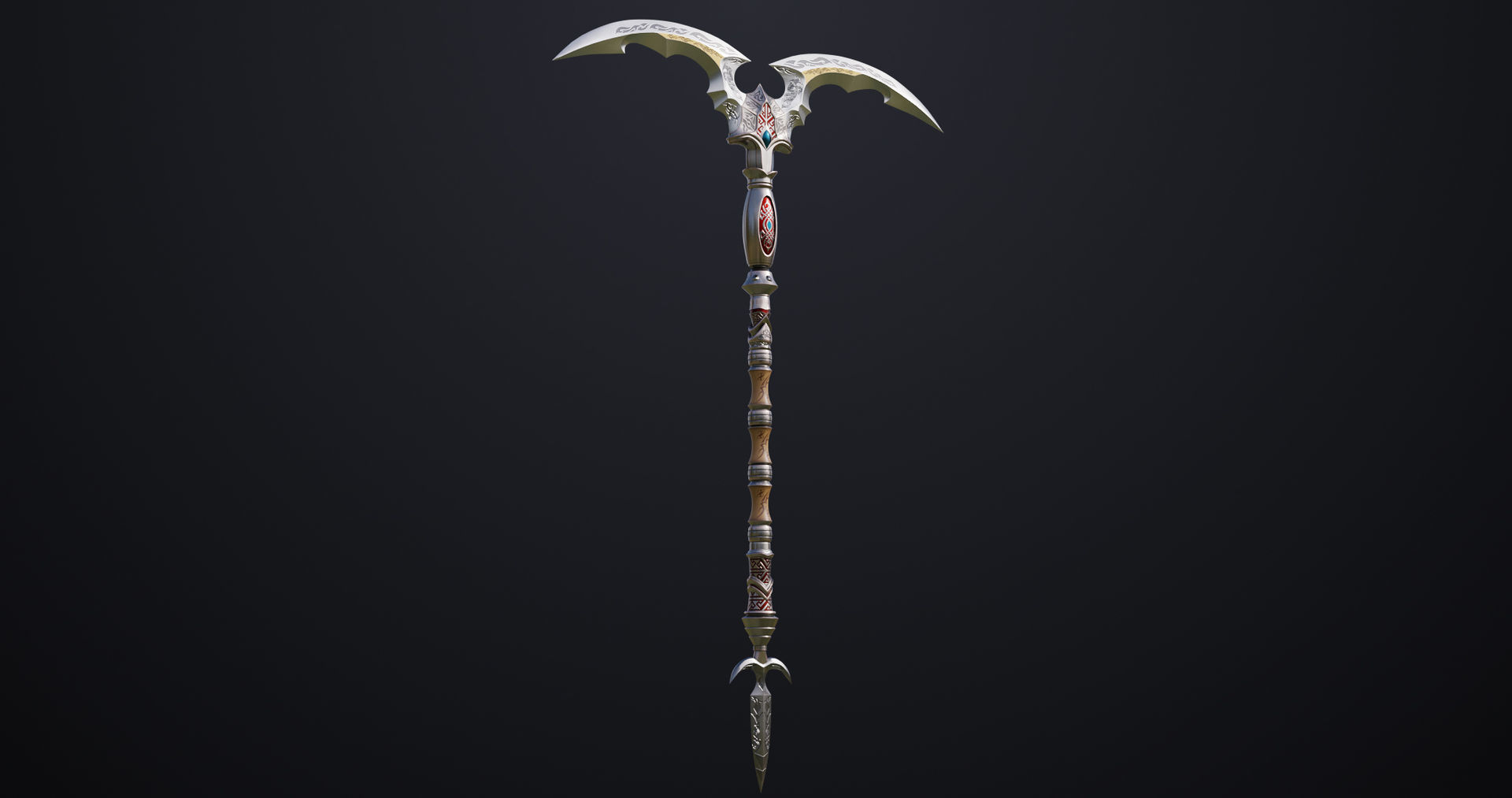 Battle Axe 05 All PBR Unity UE Textures Included Low-poly 3D model_11