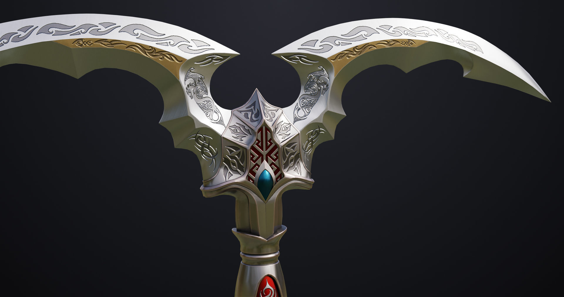 Battle Axe 05 All PBR Unity UE Textures Included Low-poly 3D model_20