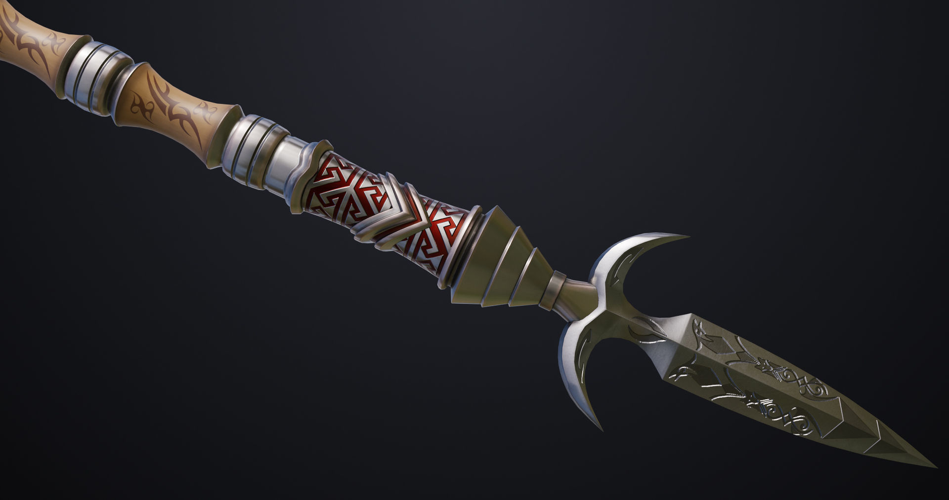 Battle Axe 05 All PBR Unity UE Textures Included Low-poly 3D model_12