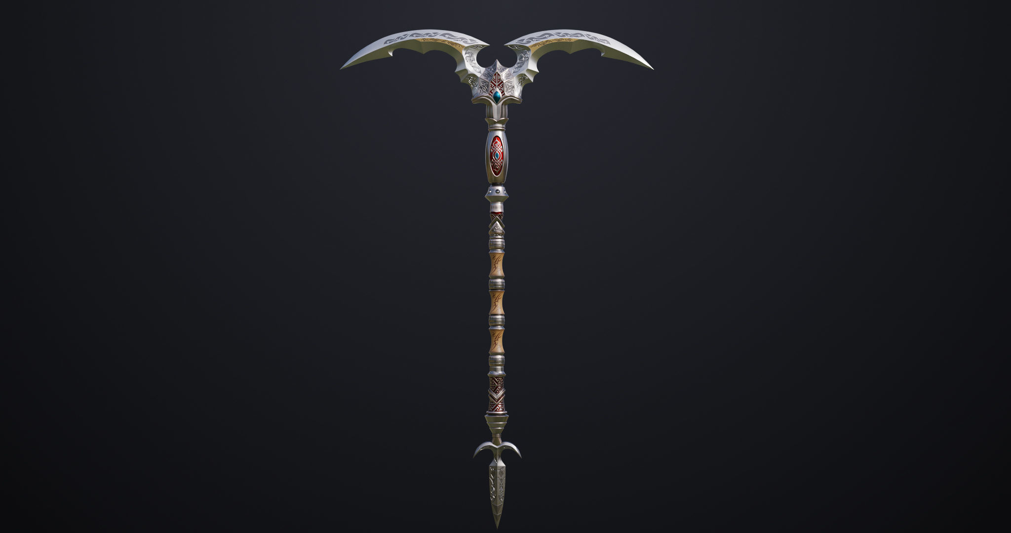 Battle Axe 05 All PBR Unity UE Textures Included Low-poly 3D model_1