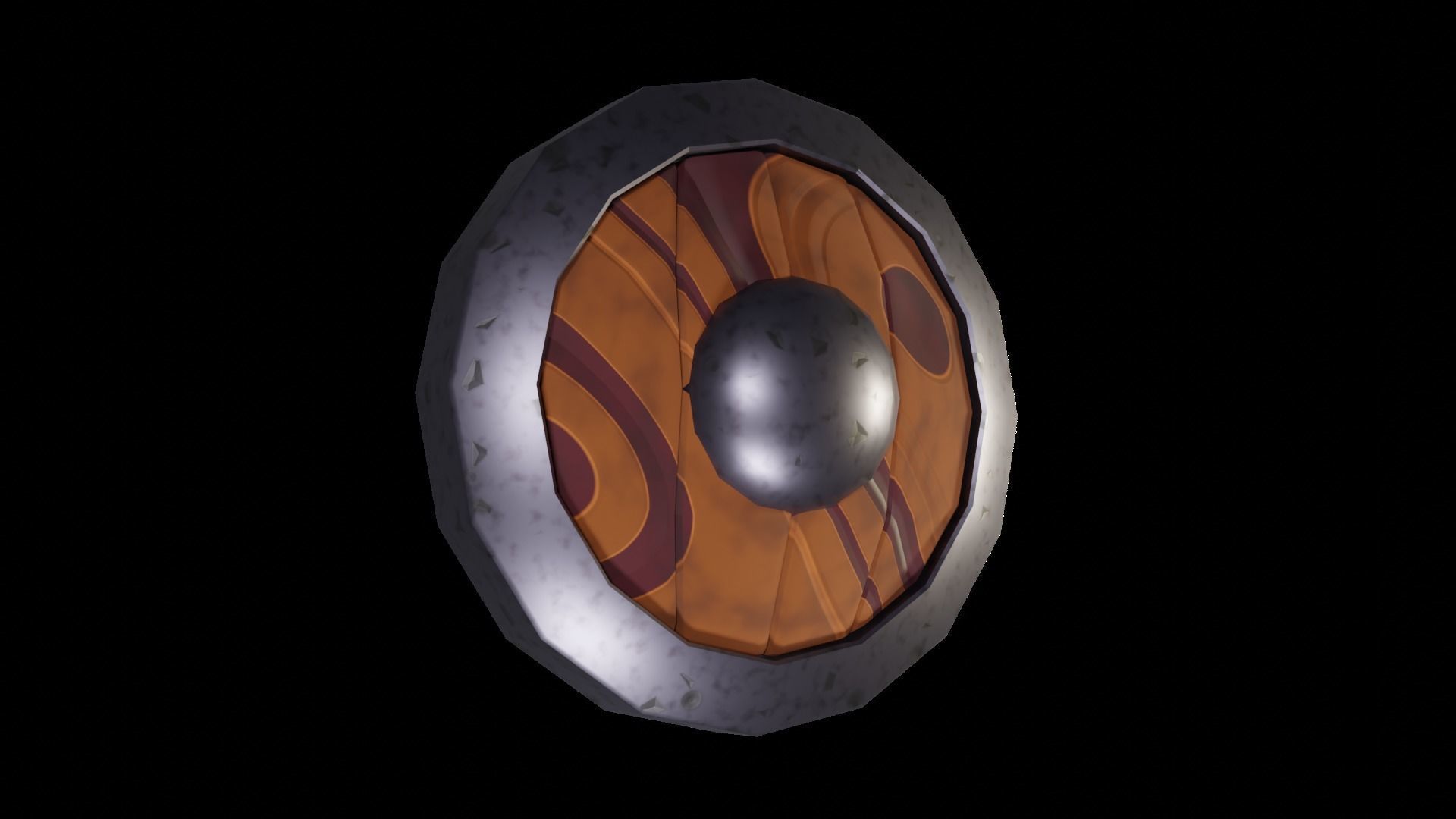 Procedural Stylized Low Poly 3 Shield Models  Low-poly 3D model_1