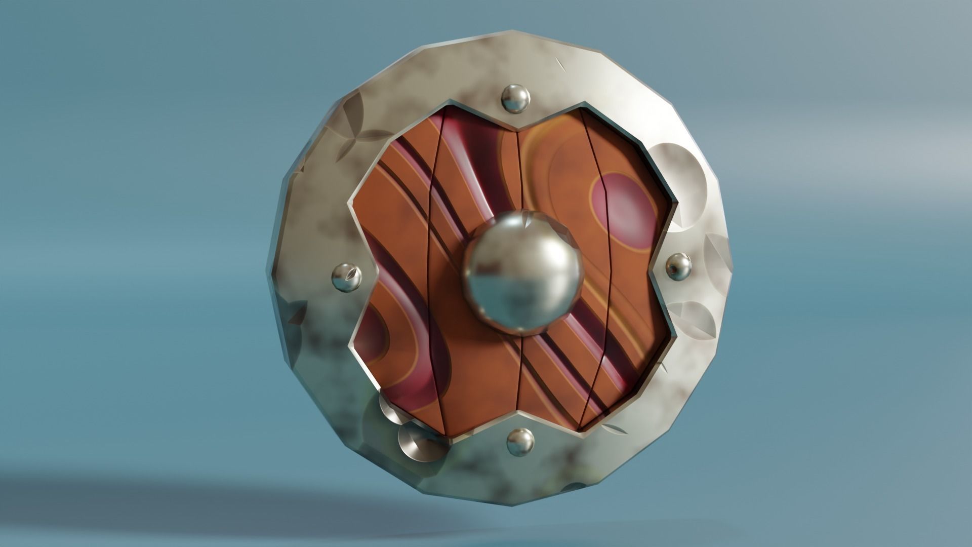 Procedural Stylized Low Poly 3 Shield Models  Low-poly 3D model_2
