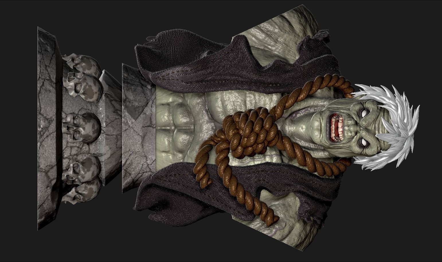 Solomon Grundy Bust 3D print model_6