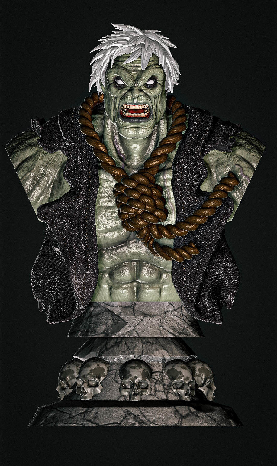 Solomon Grundy Bust 3D print model_4