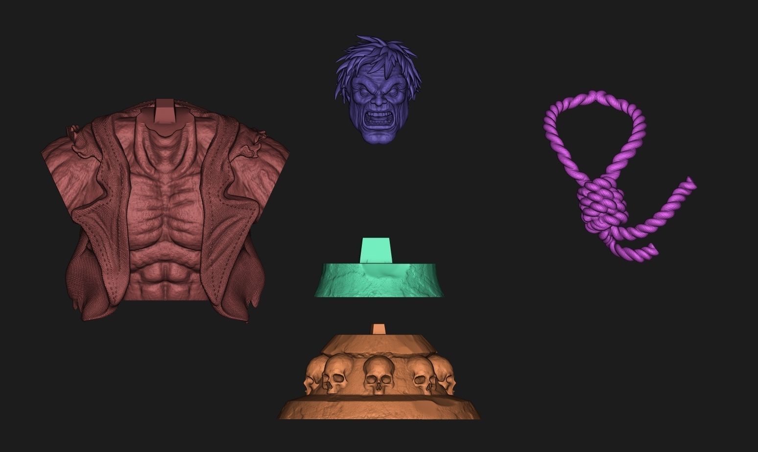 Solomon Grundy Bust 3D print model_5