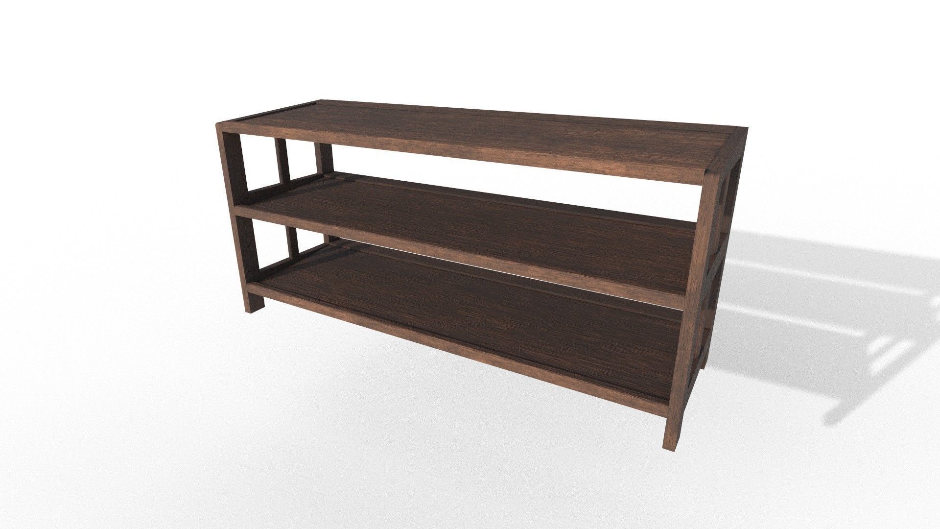 Shoe Rack Low-poly 3D model_2