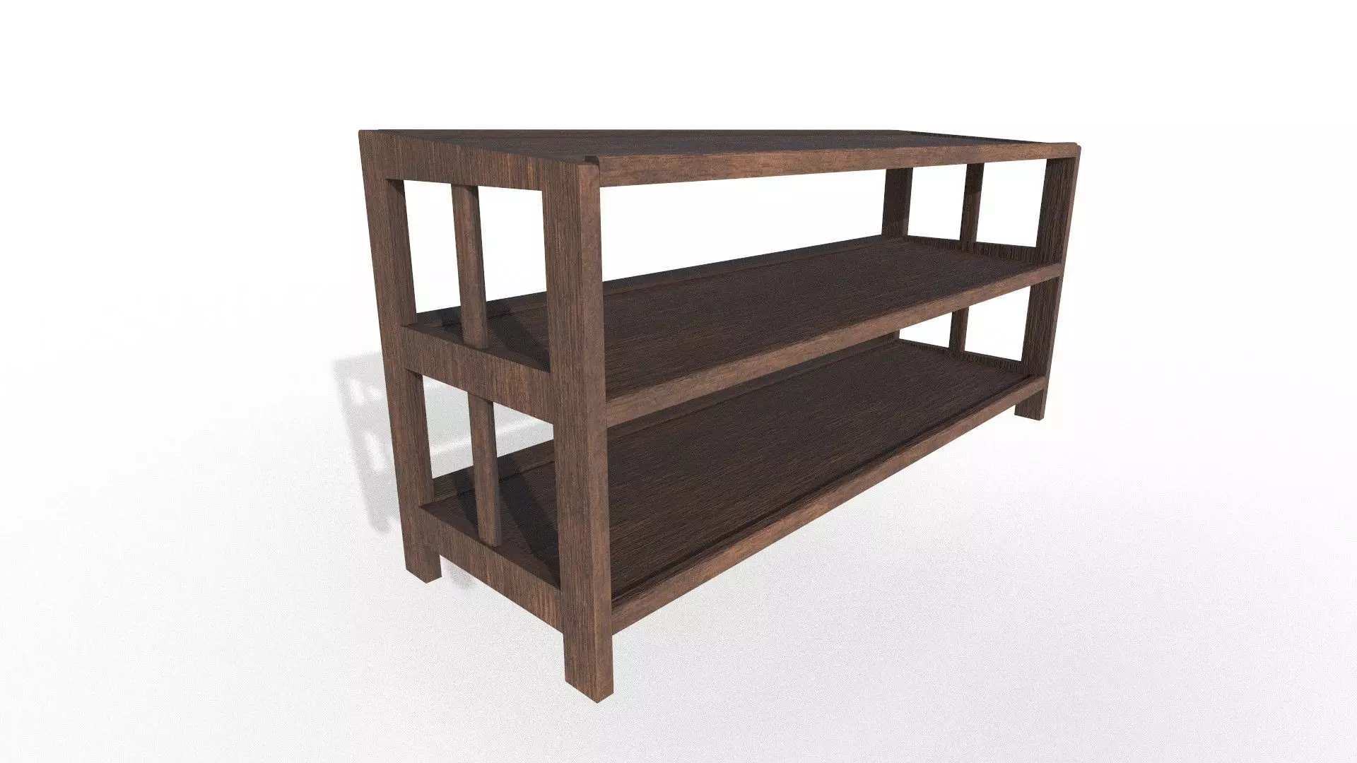 Shoe Rack Low-poly 3D model_0