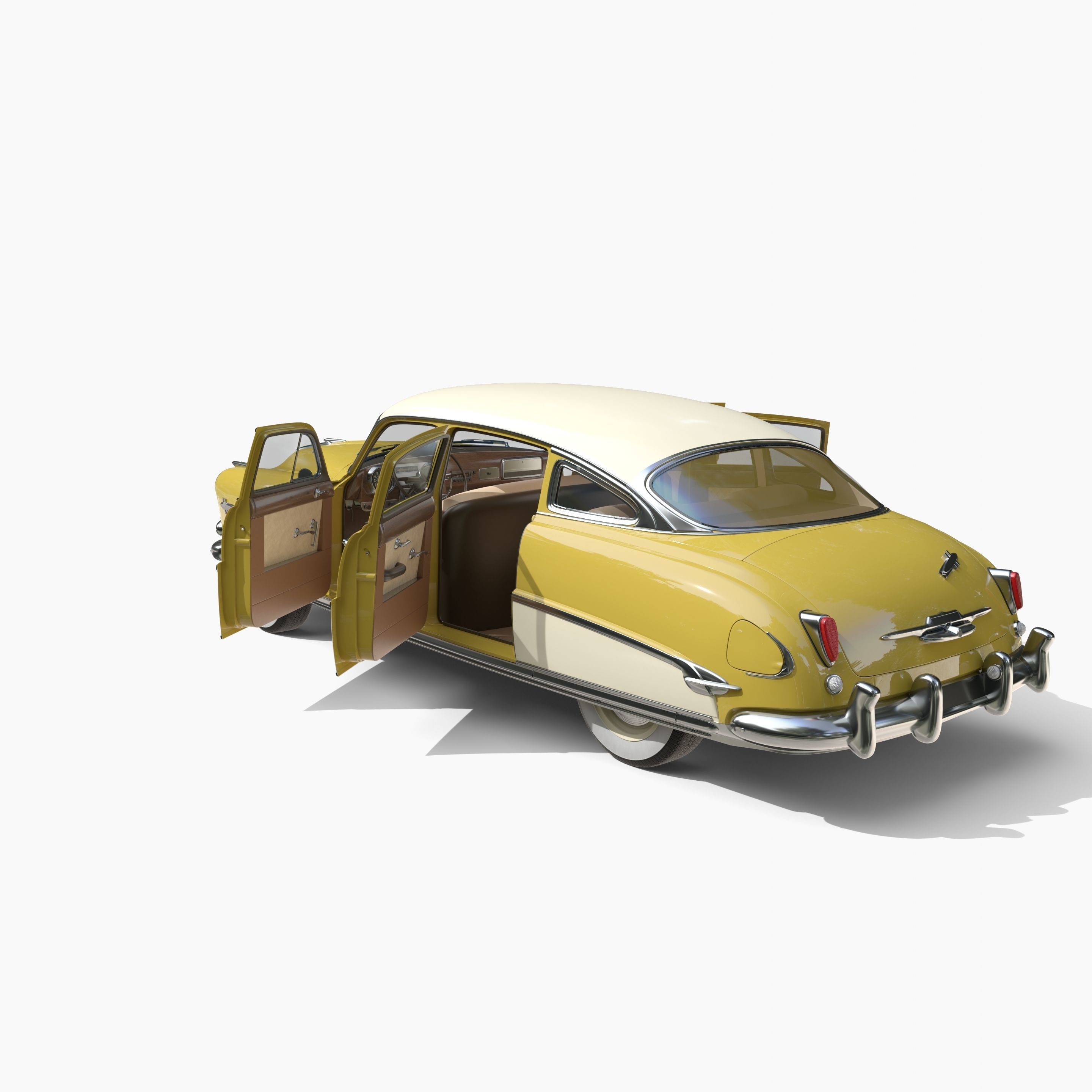 Generic 50s sedan with interior 3D model_17