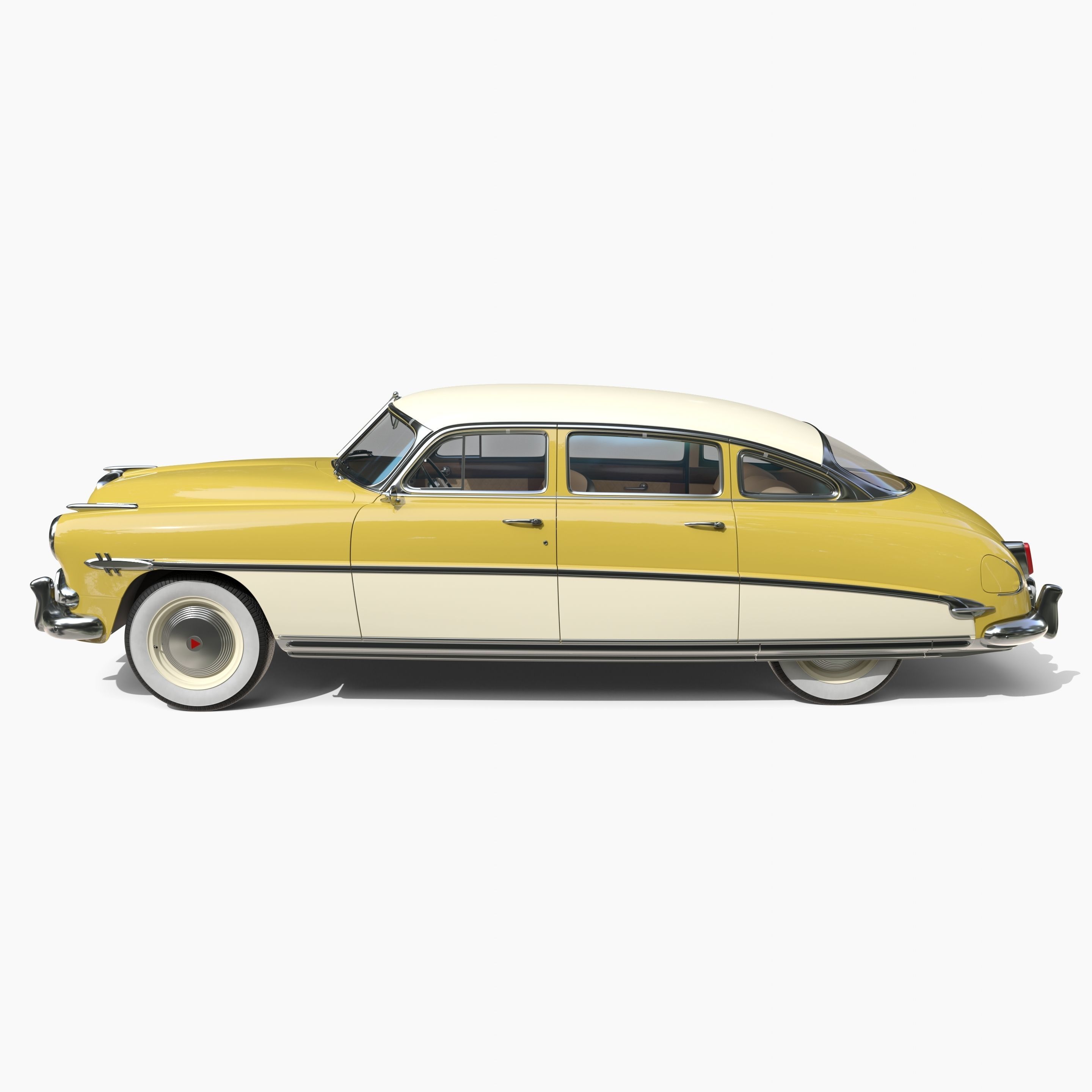 Generic 50s sedan with interior 3D model_3