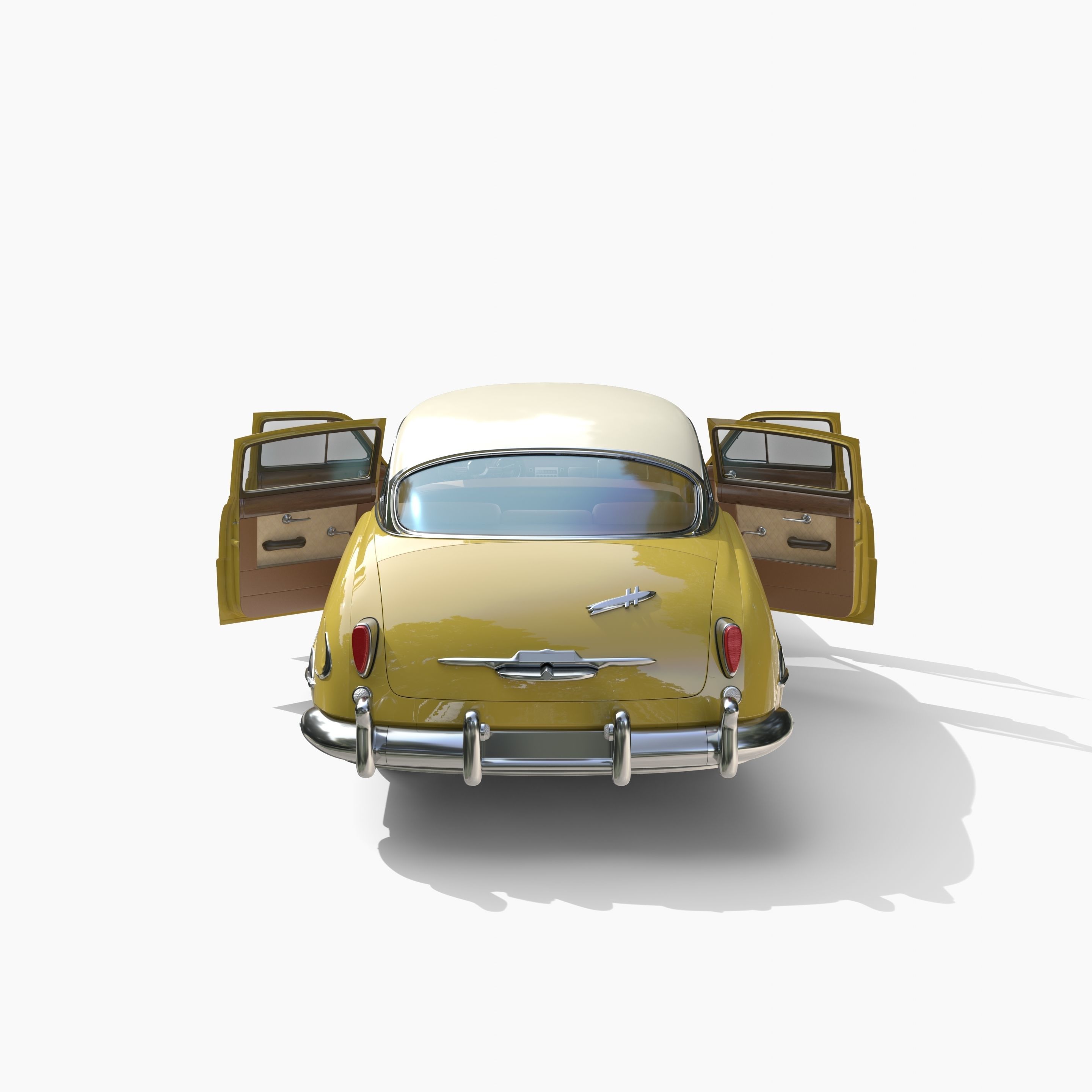 Generic 50s sedan with interior 3D model_18