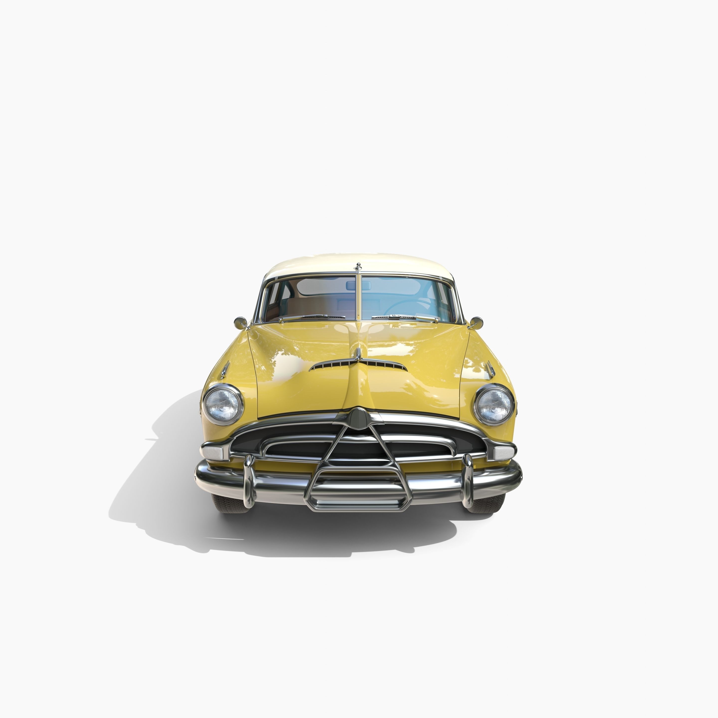 Generic 50s sedan with interior 3D model_1