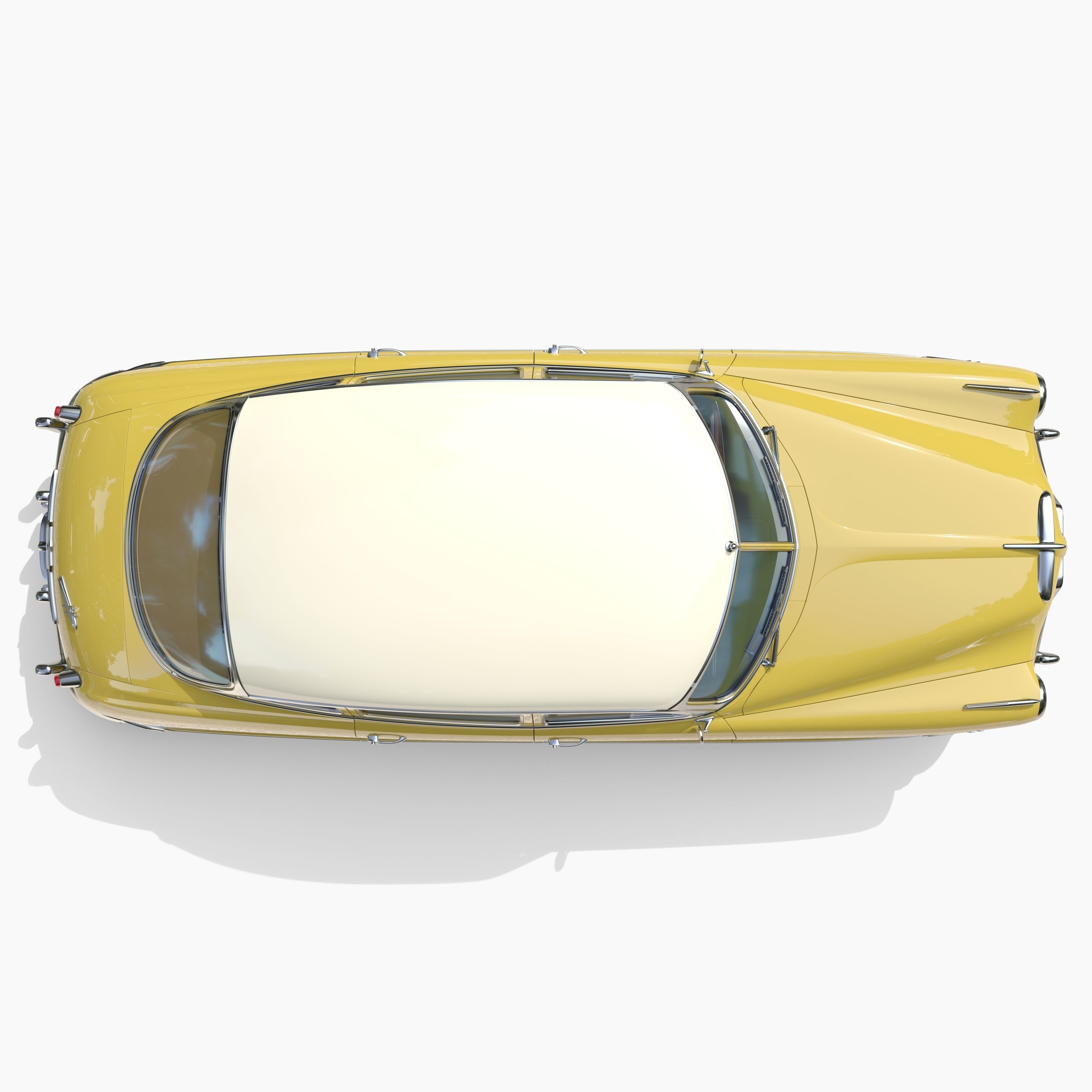 Generic 50s sedan with interior 3D model_10