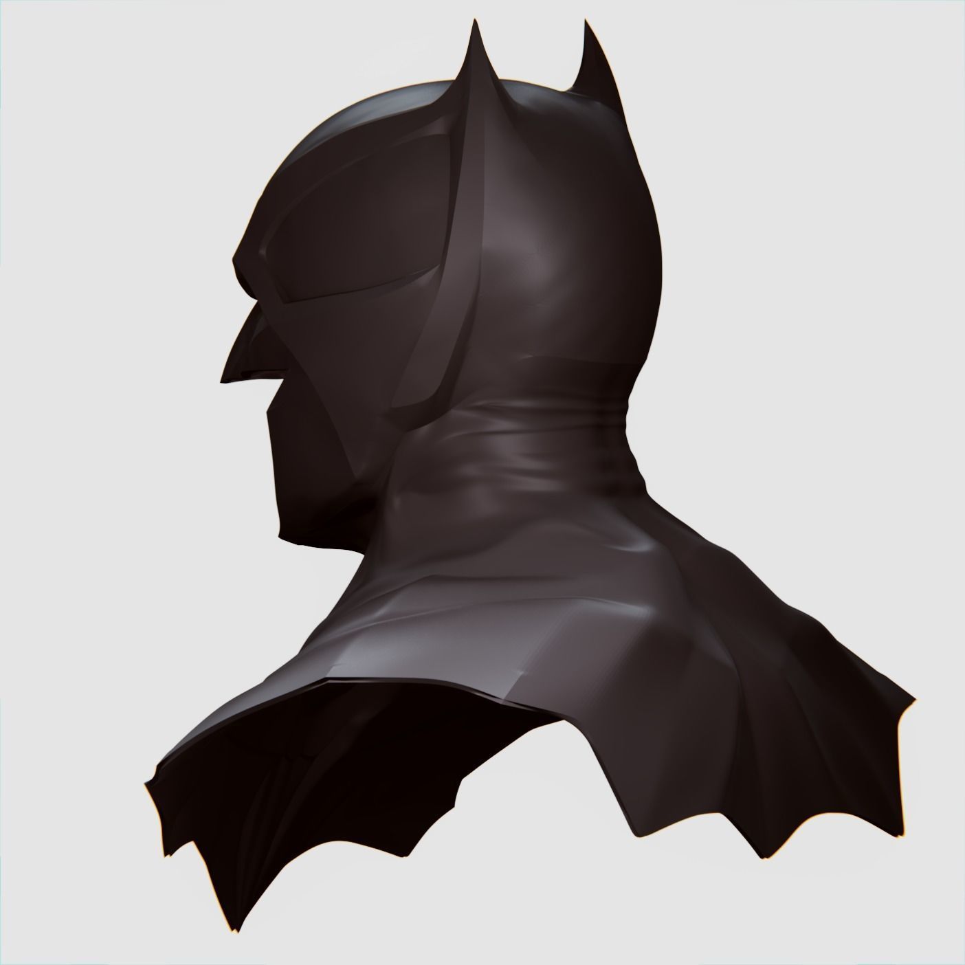 BATMAN NOEL COWL WITH NECK 3D print model_3