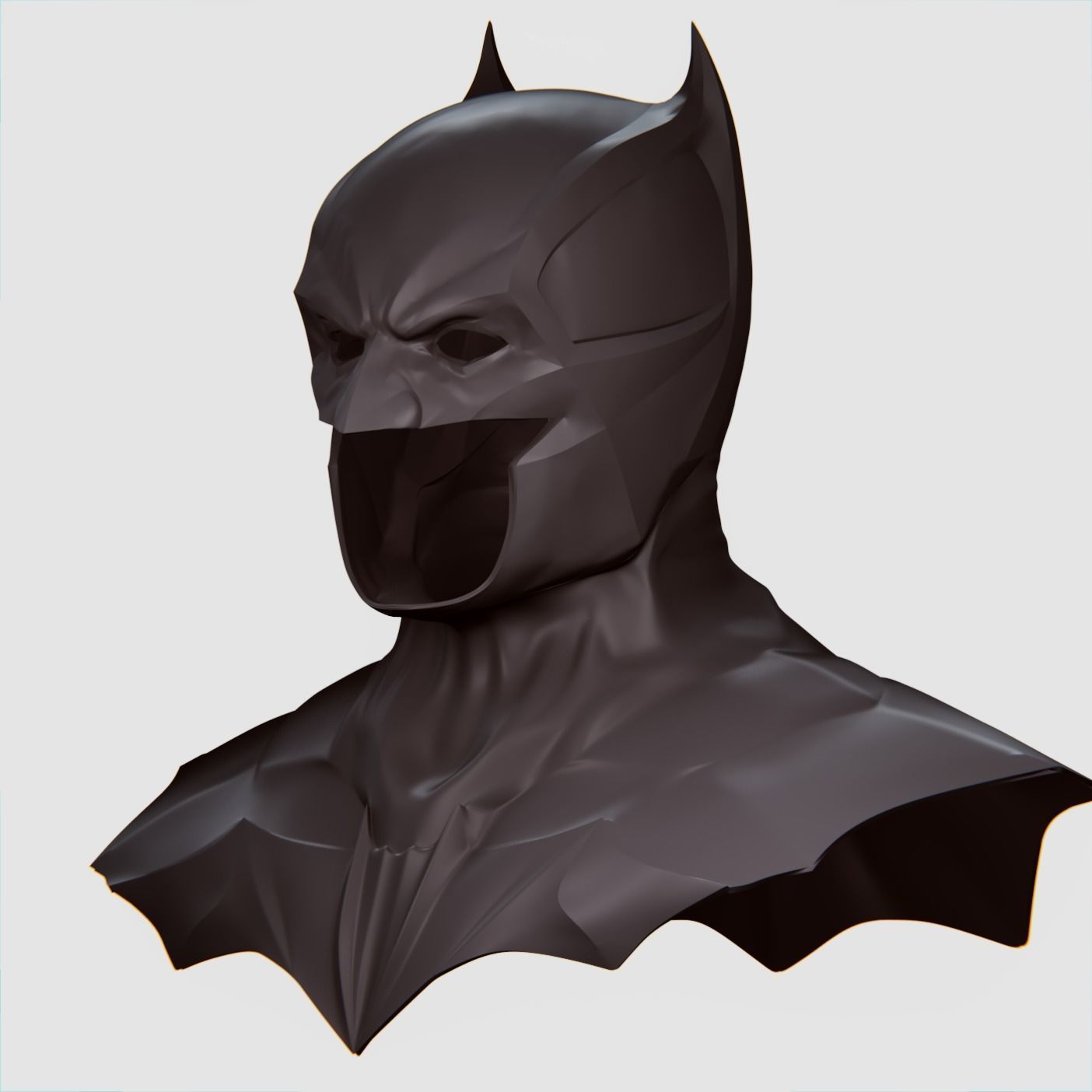 BATMAN NOEL COWL WITH NECK 3D print model_2