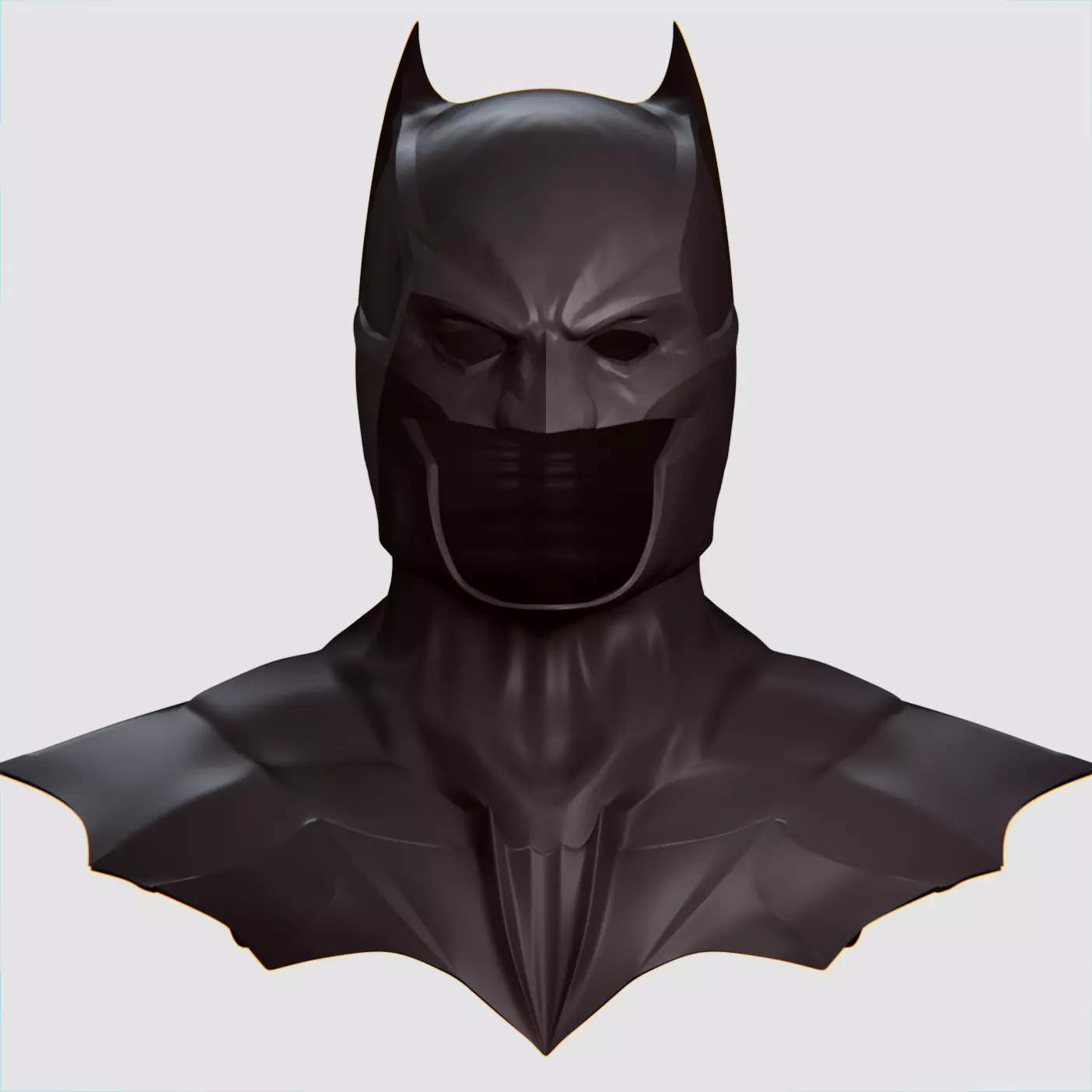 BATMAN NOEL COWL WITH NECK 3D print model_0