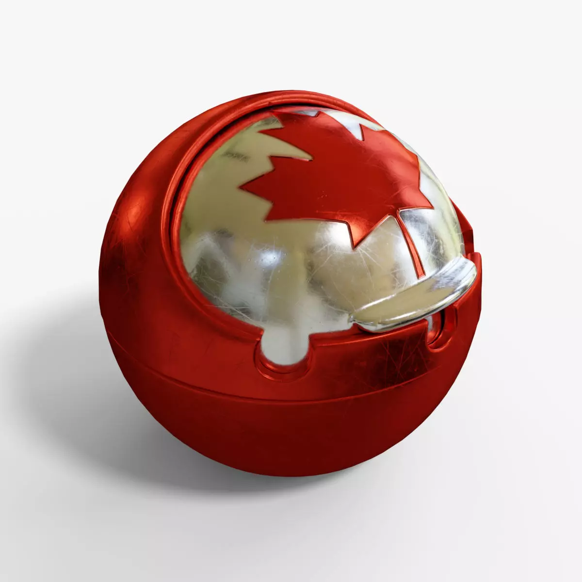 AshtrayCanada canadian maple leaf on ball 3D model