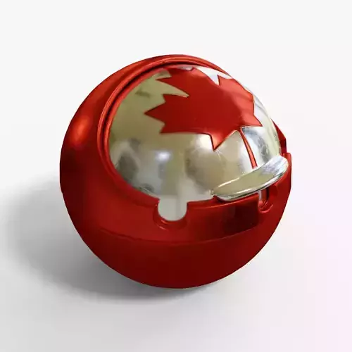 AshtrayCanada canadian maple leaf on ball
