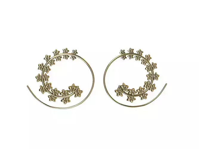 designer spiral earwire earrings
