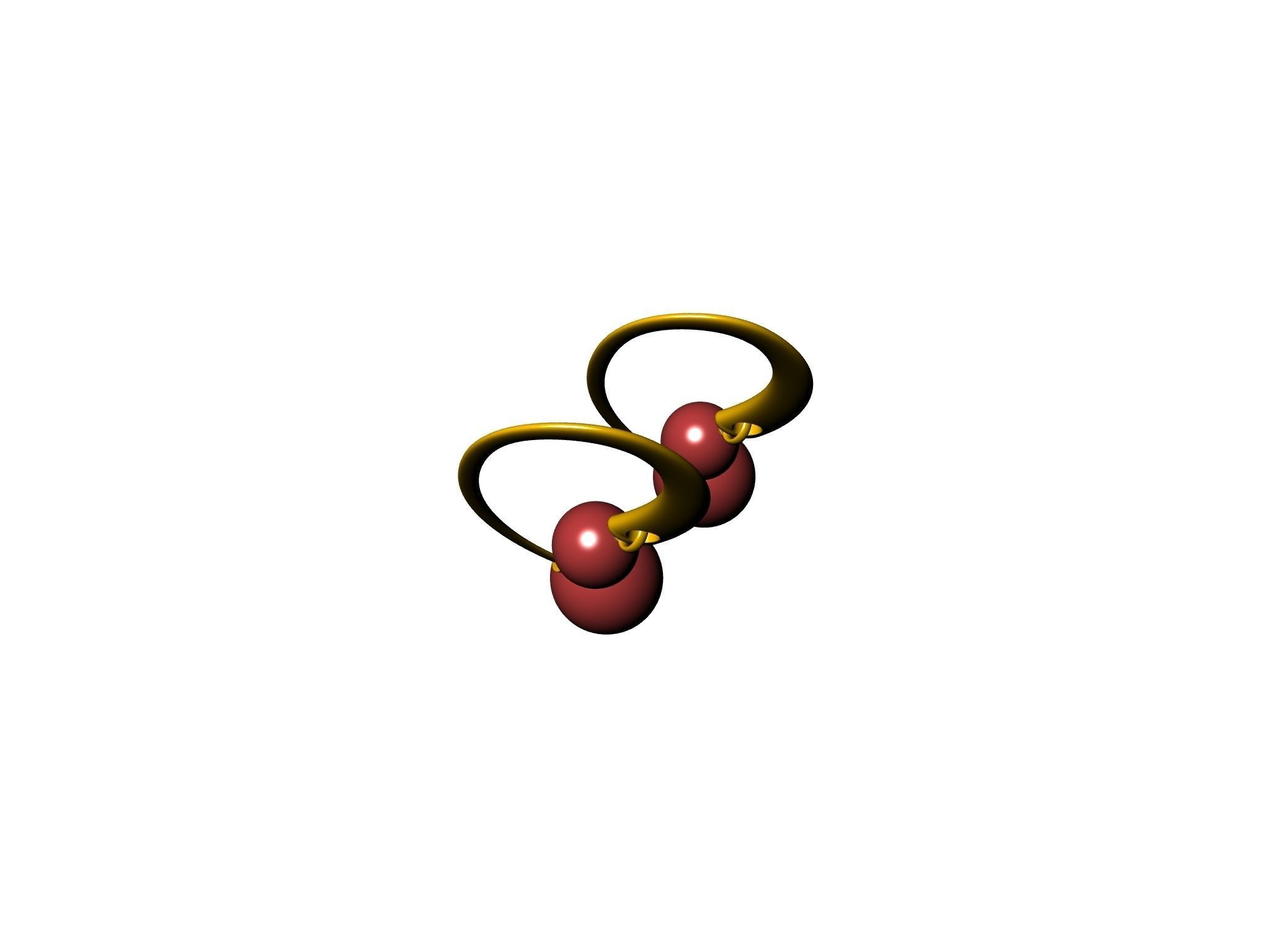 contemporary cherryfruit earwire earrings 3D print model_12