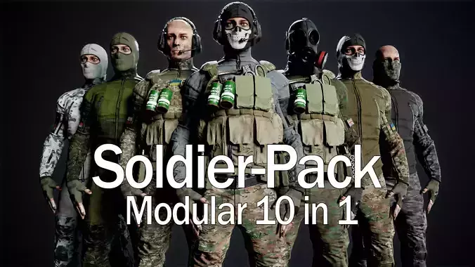 Soldier GAME READY Low-poly 3D model csgo skins for ukraine Low-poly 3D model