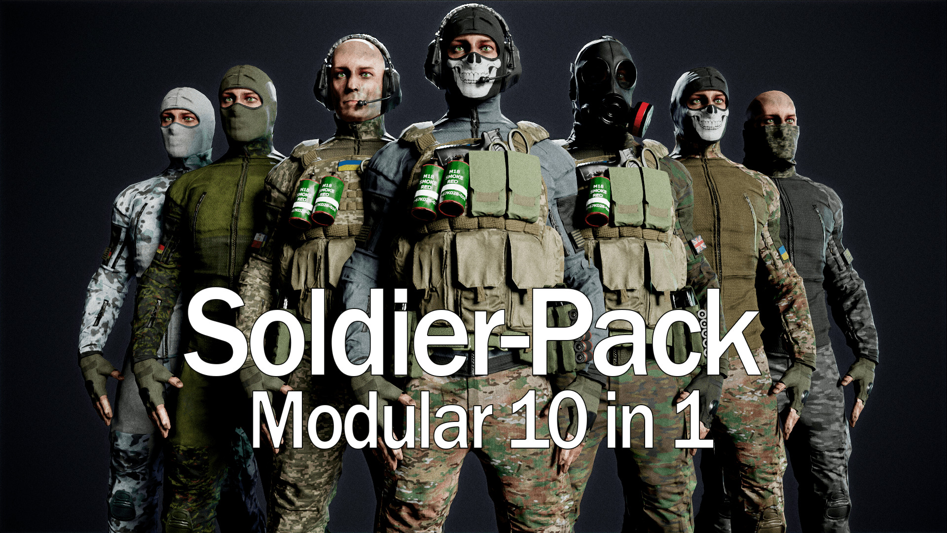 3D model Soldier GAME READY Low-poly 3D model csgo skins for ukraine VR ...