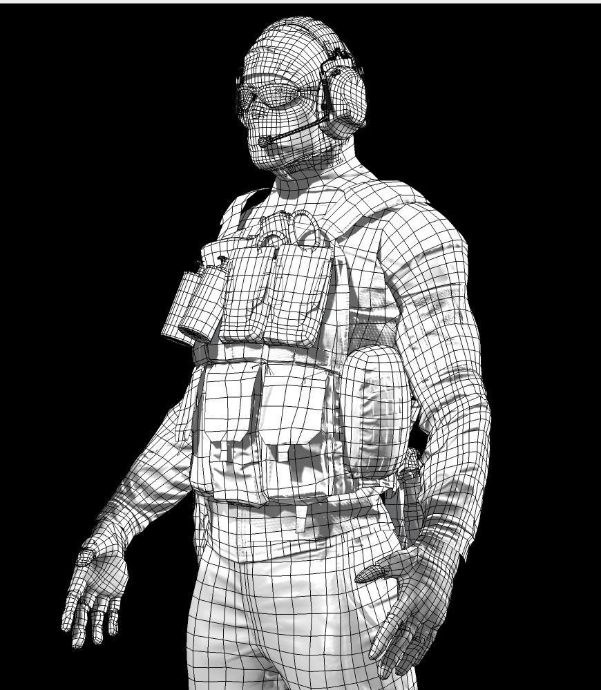 3D model Soldier GAME READY Low-poly 3D model csgo skins for ukraine VR ...
