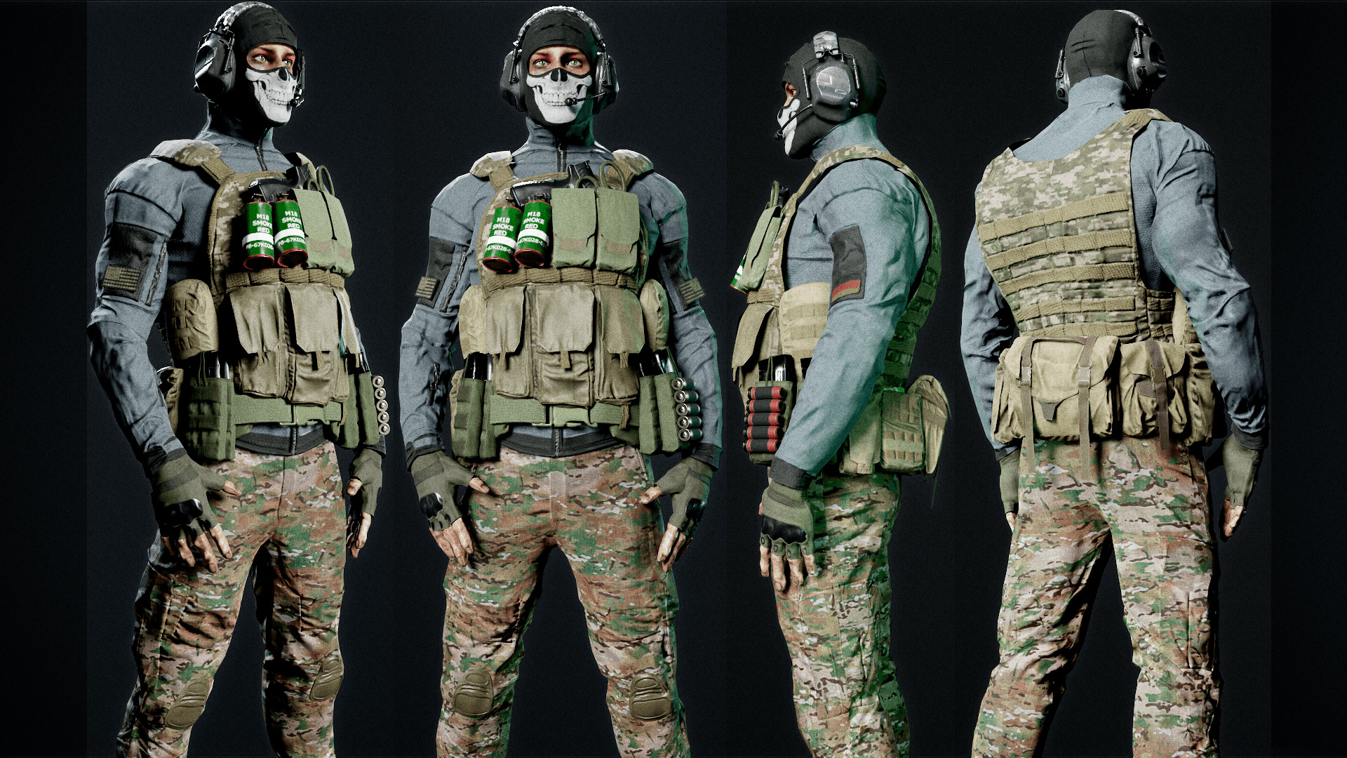 3D model Soldier GAME READY Low-poly 3D model csgo skins for ukraine VR ...