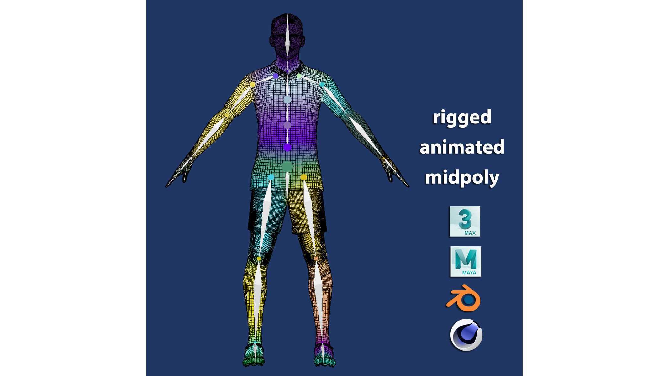 T-P Rigged Valverde Real Madrid 2023 3D model_2