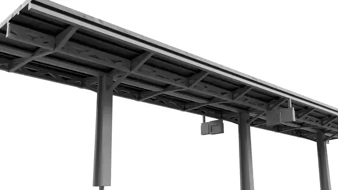 Platform canopy 1-120 scale 3D print model