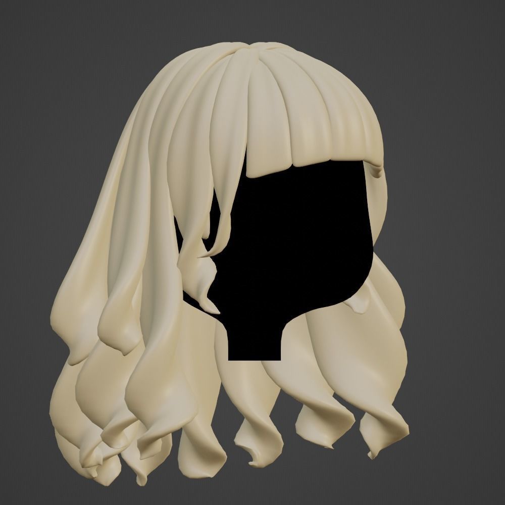 Hair style female 13 3D model_2