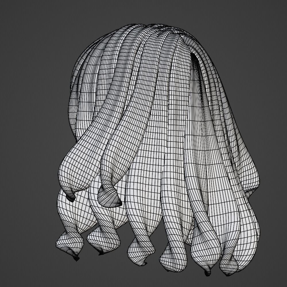 Hair style female 13 3D model_14