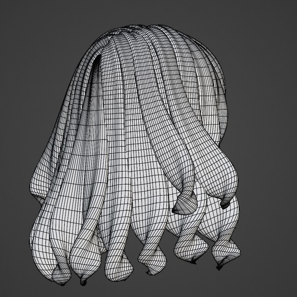 Hair style female 13 3D model_12