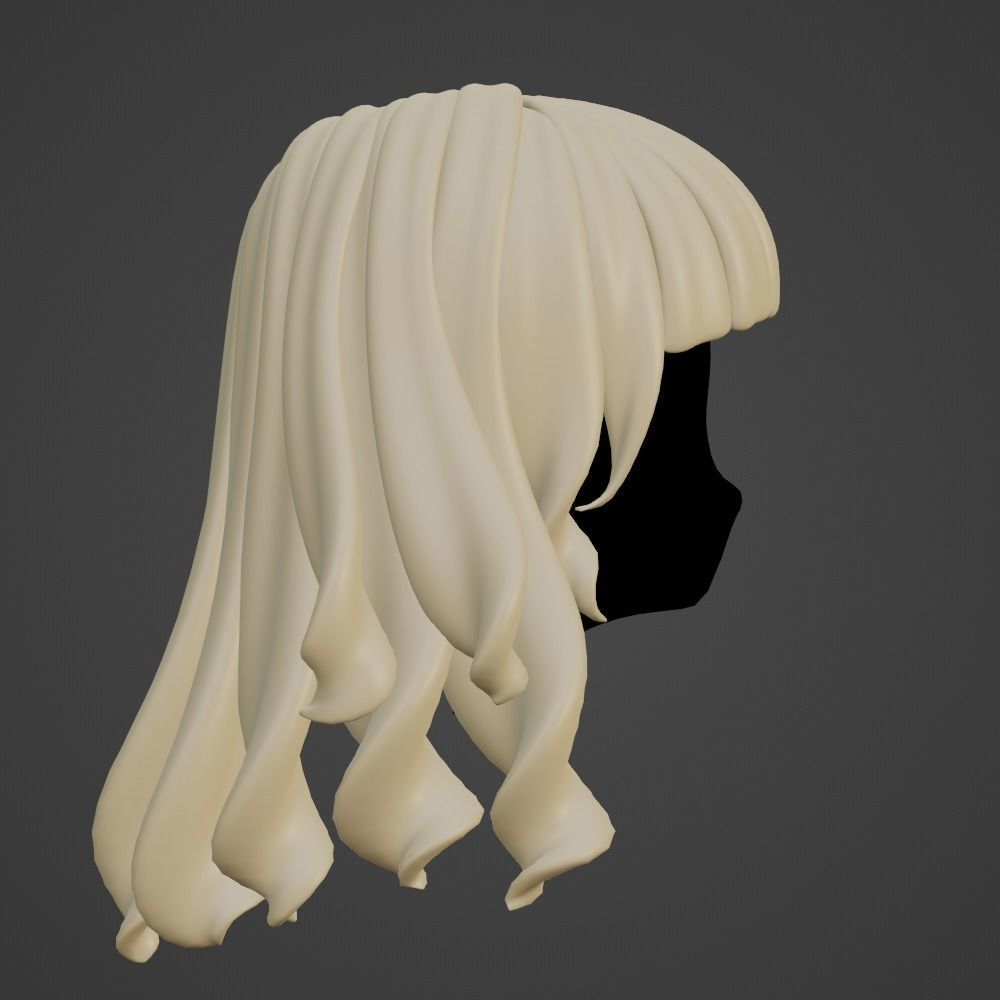 Hair style female 13 3D model_3