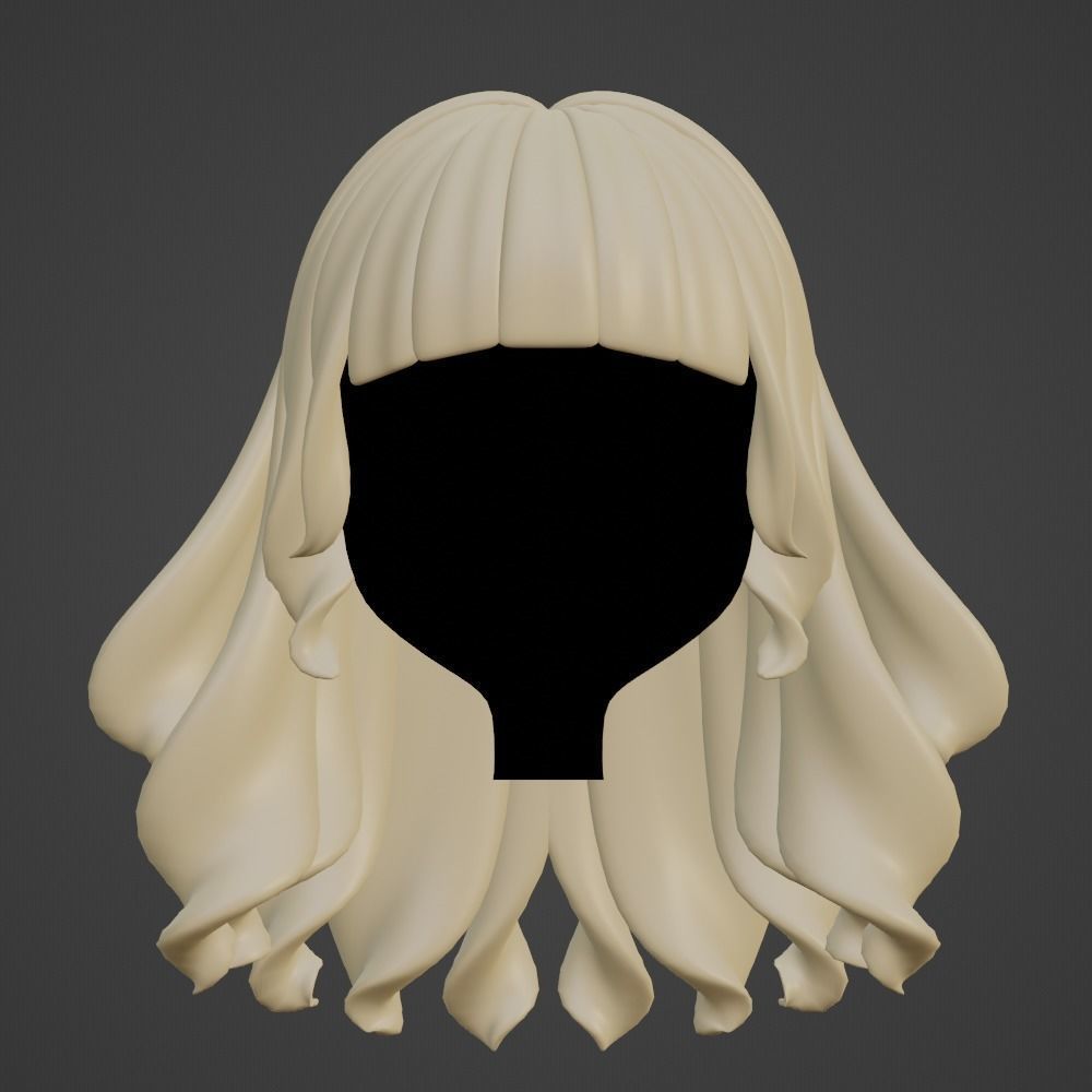 Hair style female 13 3D model_1