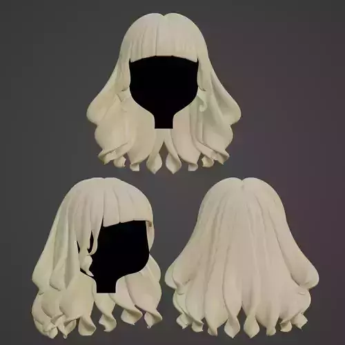 Hair style female 13 3D model