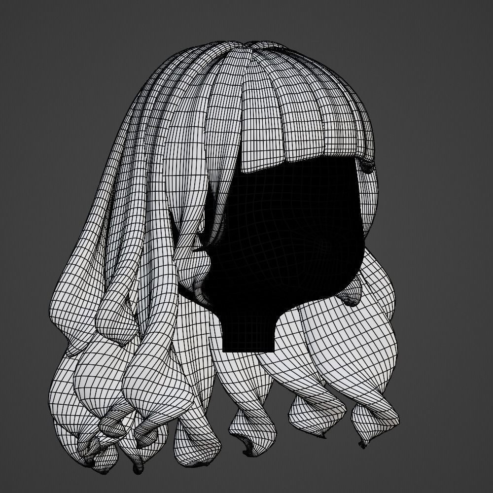 Hair style female 13 3D model_10