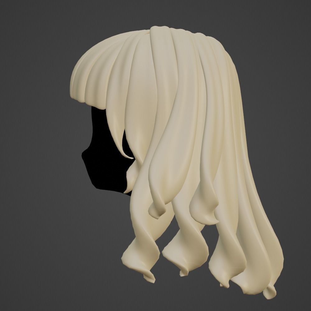 Hair style female 13 3D model_7
