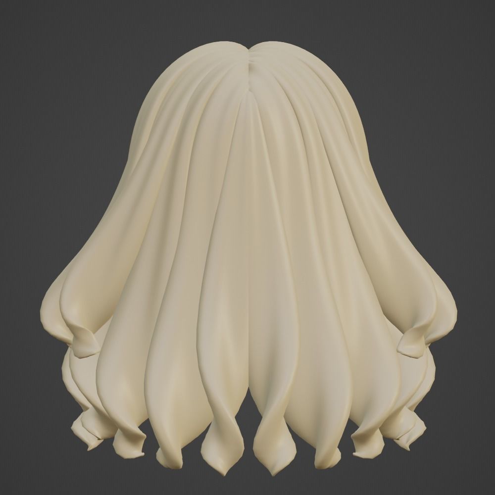 Hair style female 13 3D model_5