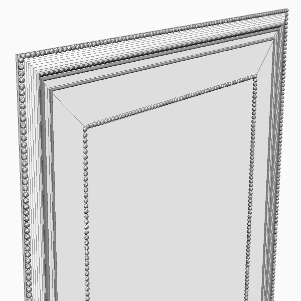 Rectangular Picture Frame and Mat 3D model_2