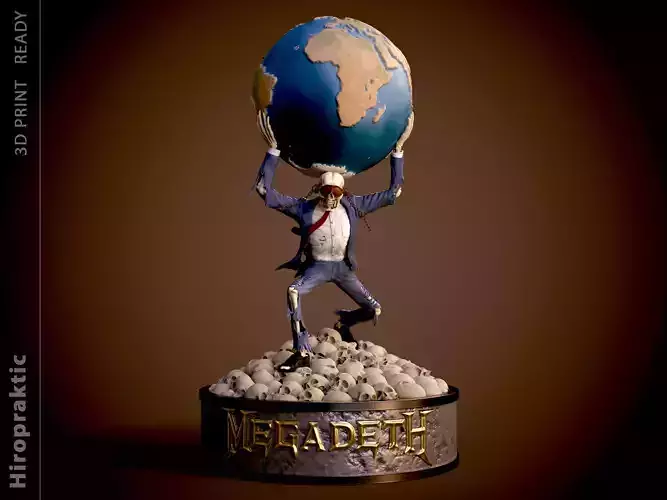 The Rattlehead Megadeth maskot 3D print model