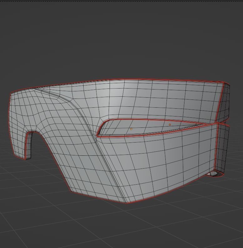 Iron Mask  Low-poly 3D model_10