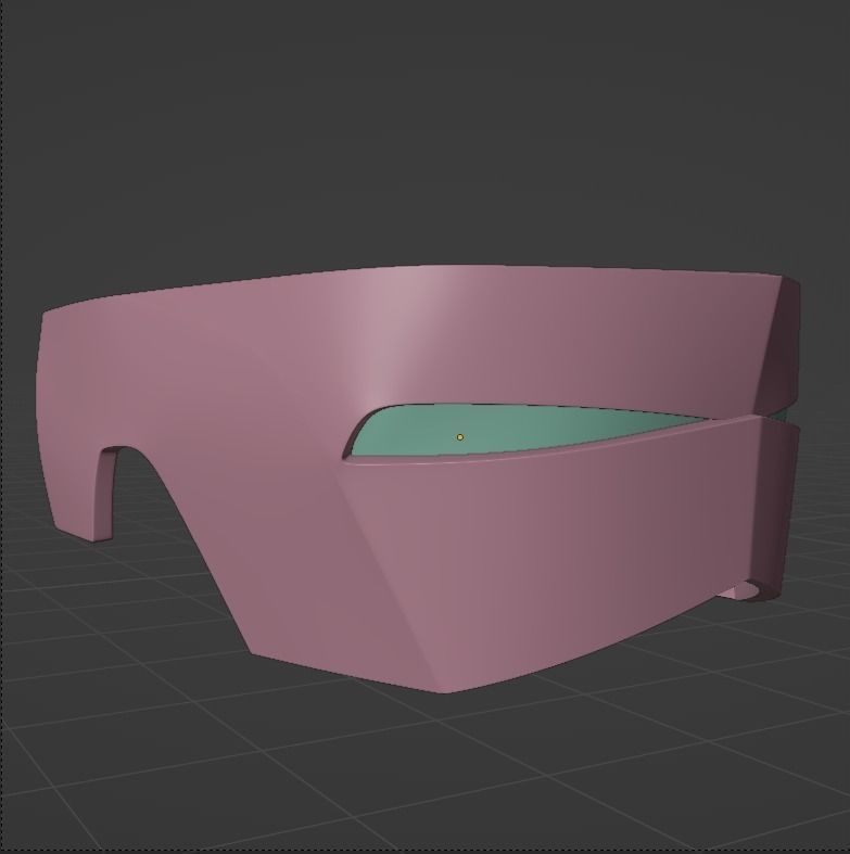 Iron Mask  Low-poly 3D model_8