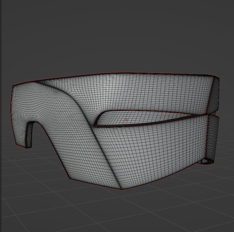 Iron Mask  Low-poly 3D model_11