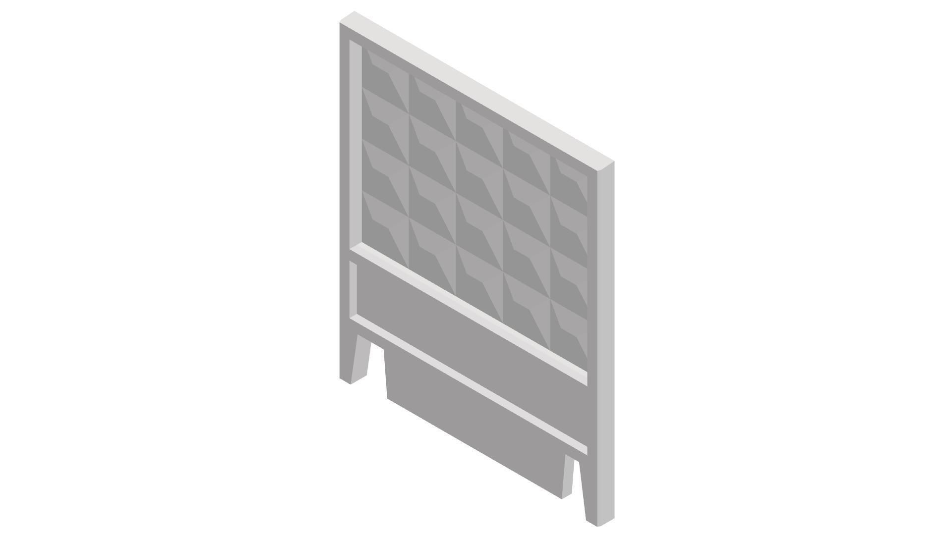 Concrete fence 1-120 3D print model_5