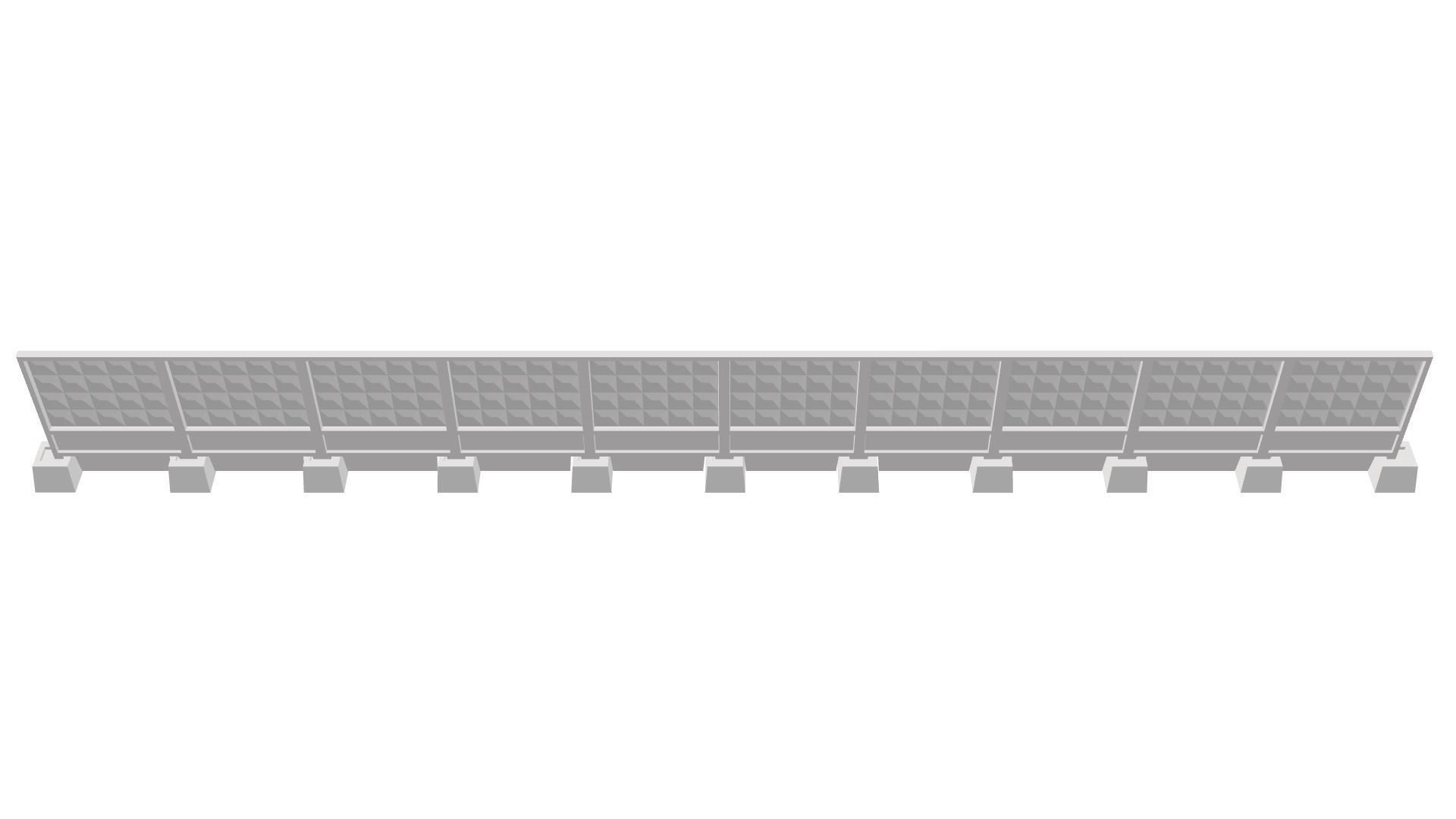 Concrete fence 1-120 3D print model_2