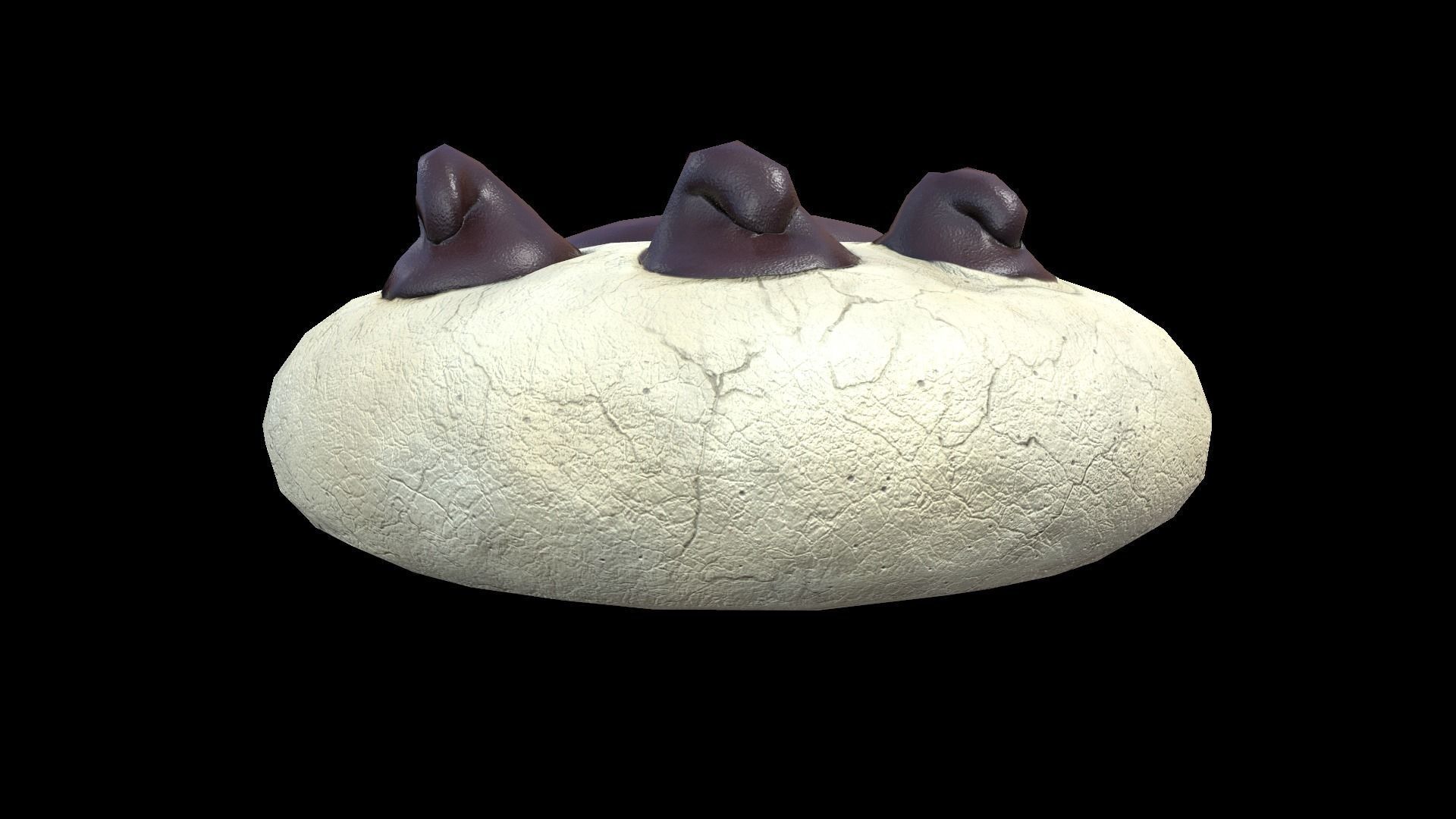 Paw Cookie Low-poly 3D model_6